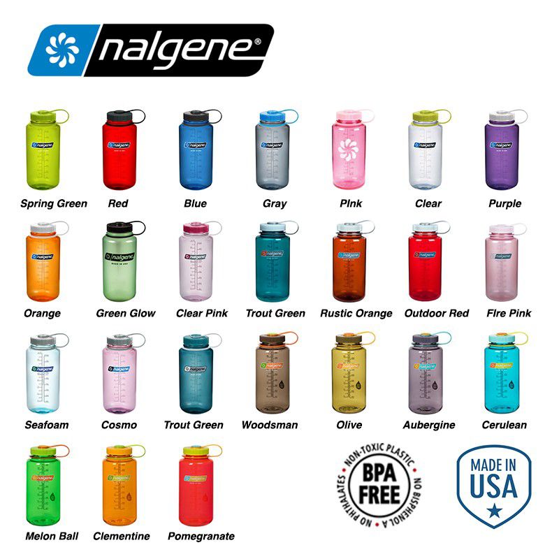 Nalgene 1L /32 oz  Wide Mouth BPA Free Water Bottle - Backpackers Gallery