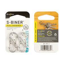 Niteize S-Biner Dual Carabiner Stainless / Aluminum #1,#2,#3,#4,#5 - carry things freely - Backpackers Gallery
