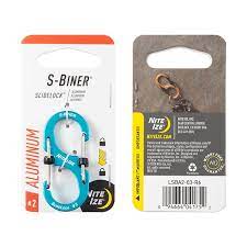Niteize S-Biner  Slidelock  Aluminum/ Stainless Carabiner #2,#3,#4,#5 -Single sizes - Backpackers Gallery
