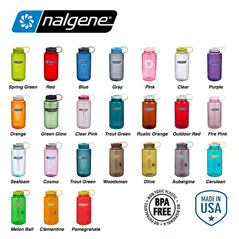 Nalgene 1L /32 oz Wide Mouth BPA Free Water Bottle – Backpackers Gallery