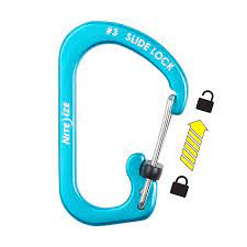 Niteize Carabiner Slidelock Aluminum / Stainless #2,#3,#4- Single Size-carry anything from keys to water bottles to gear. - Backpackers Gallery