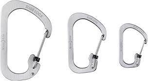 Niteize Carabiner Slidelock Aluminum / Stainless #2,#3,#4- Single Size-carry anything from keys to water bottles to gear. - Backpackers Gallery